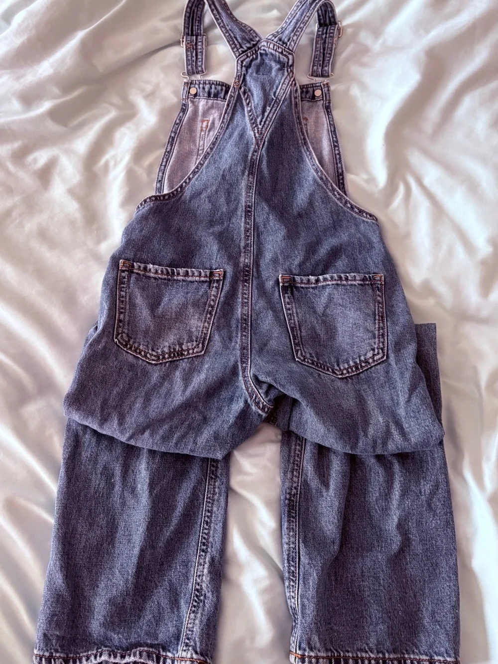 GAP Kids Blue Washed Denim Overalls youth large